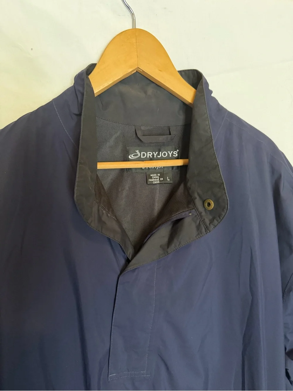 FootJoy DryJoys navy blue short sleeve golf windbreaker shirt men’s L